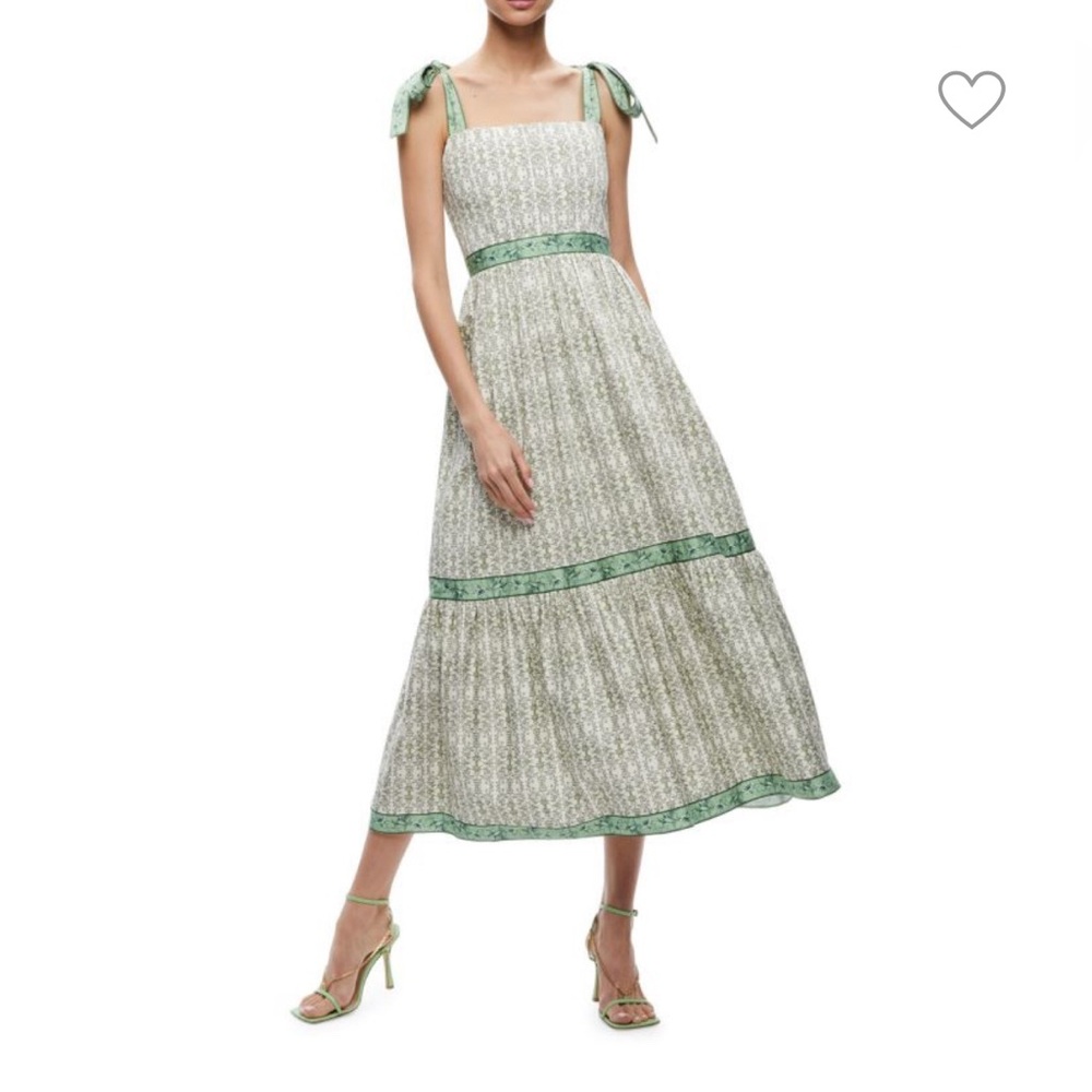 Alice + Olivia Breslin Corset Midi Dress